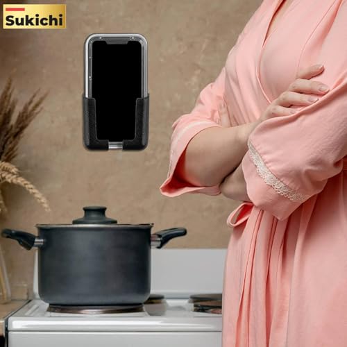 Image of Sukichi Car Mobile Holder for Dashboard | Universal Mobile Holder for Car Dashboard | 360 Adjustable Car Phone Holder, Black, for All Cars & SUVs | Matte