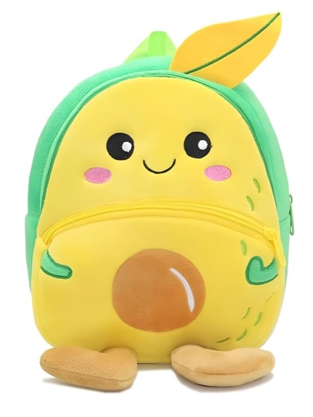 Kids Cartoon Mango Backpack for Toddlers | Cute Plush Yellow School Bag for Nursery, Playschool & Kindergarten Boys and Girls-image-46
