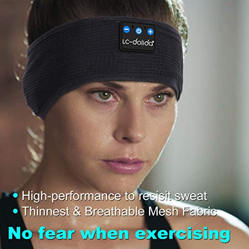 LC-dolida Schlafkopfhörer Bluetooth- Kabellos V5.2 Sport Stirnband Kopfhörer Musik schlafen HD Stereo Lautsprecher… - Image 5