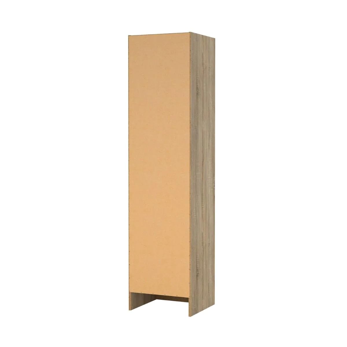 Bissolo Casa Armadio Multiuso Salvaspazio Mod. Focus Oak 49,2x47x200 cm con 1 Anta Reversibile, 4 Ripiani Regolabili e Tubo Appendiabiti, Mobile in Laminato per Casa e Cucina