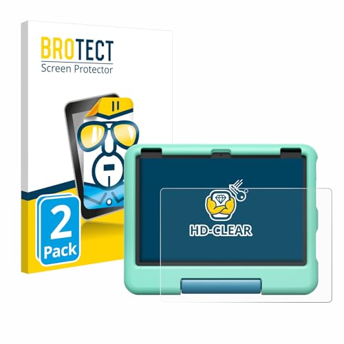 BROTECT 2 Stück Schutzfolie für Amazon Fire HD 10 Kids 2023 Bildschirmschutz Folie Made in Germany, Ultra-Klar