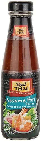 Real THAI Original Thai Cuisine Sesame Hot Sauce, 6.76 fl oz ℮ 200 ml