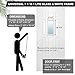 Pushglossy 7'' x 18'' Entry Door Glass Insert with Low-e Clear Glass White Exterior Front Door Window Inserts Replacement Kit for Home Improvement