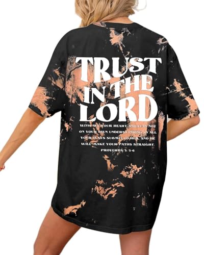 Oversized Tshirt Christian Shirts Short Sleeve Faith Letter Print Tee Shirt Casual Loose Tops