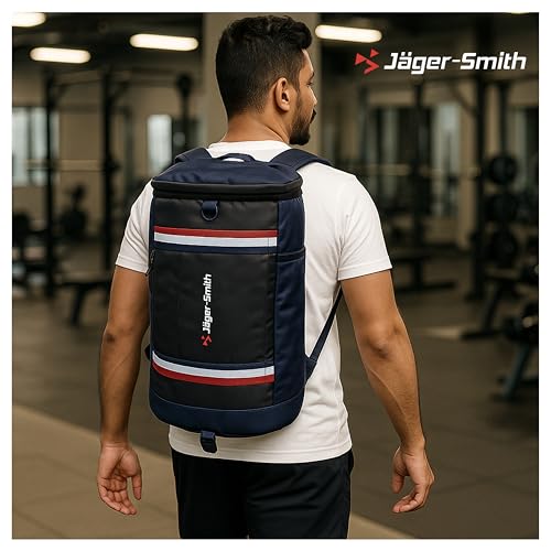 Image of Jager-Smith JSGB701(Black,Blue) Unisex Gym Bag /Duffle Bag with Yogamart Holder