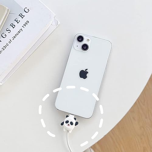 Image of Best HUB Cartoon 3D Design Protective Case Compatible with (Only Samsung Galaxy 25W) USB-C Power Adapter Charger, Cute Cartoon Type C Data Cable Case for Samsung (White Panda)