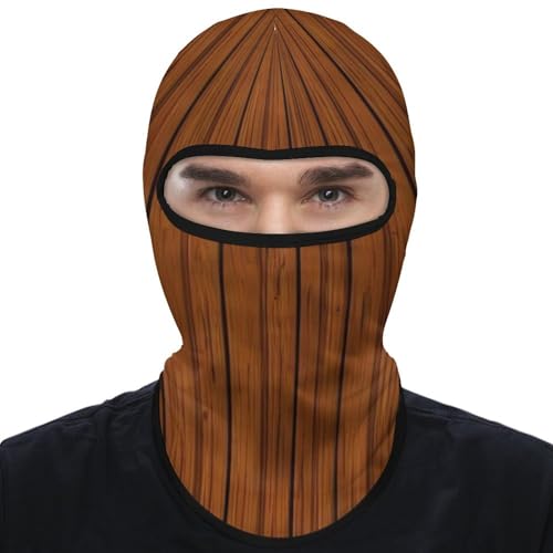 Balaclava Mask for Men Balaclava Ski Mask Brown Wood Pattern Winter Face Mask Face Cover for Cycling miniatura 7