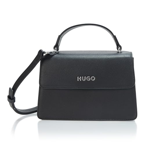 HUGO, Bolsa tiracolo Chris com alça superior, jade preto, tamanho único, Jade preto, Small