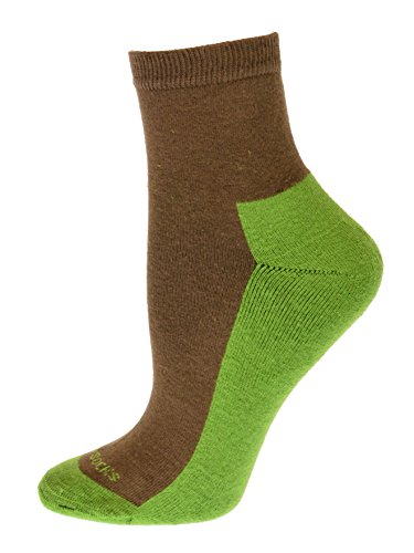 Sierra Socks Women's Big Girl's Cushioned Athletic Cotton Socks for Running, Gym, Sports, Fits US Shoe Size 4-10