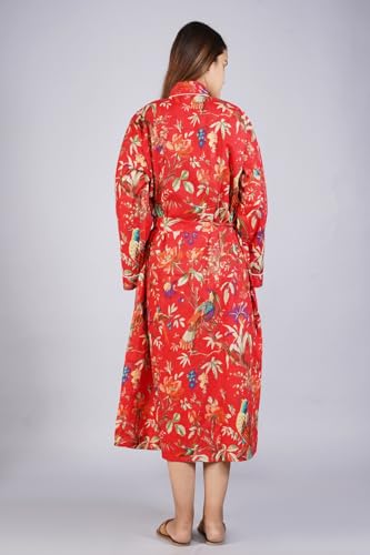 Image of Cotton Women Stylish Printed Kimono, Bath Robe,Night Wear Suit,Swim Wear, Night Dress, Beach Wear