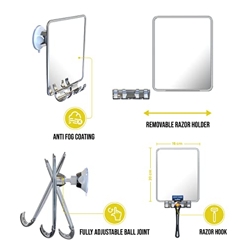 Luxo LX-23CH Shower Mirror, Shower Mirror Fogless thumb #2