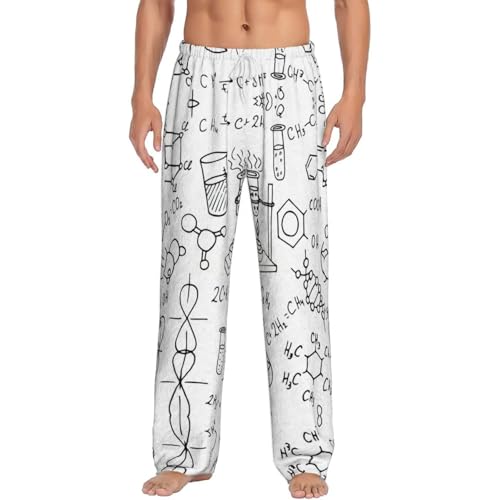 Pantalon de pyjama imprimé chimie pour hommes du S au 5XL avec poches