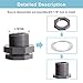 Ququyi 1/2 Inch PVC Bulkhead Water Tank Connector Adapter Fitting with Plugs Thru-Bulk Pipe Fitting for Rain Barrels, Aquariums, Ponds(Set of 3)