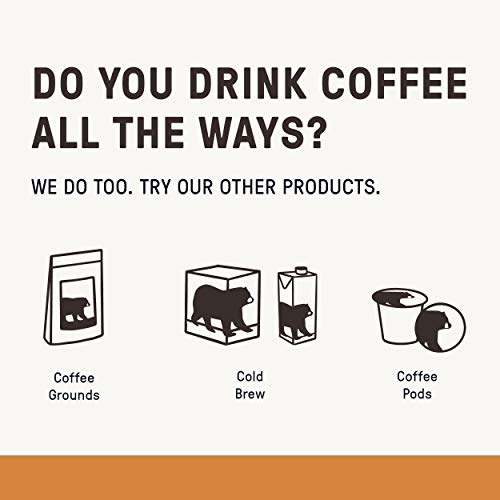 Wandering Bear Extra Strong Organic Cold Brew Coffee On Tap, Hazelnut, 96 fl oz - Smooth, Unsweetened, Shelf-Stable, and Ready to Drink Cold Brew