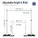 Heics 14x14ft Heavy Duty Backdrop Stand, Pipe and Drape Stand, Balloon Arch Stand, Banner Stand for Wedding Decor, Party Decorations, Baby Shower Backdrop, Sturdy Event Party Supplies