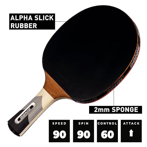 Image of DONIC Waldner 800 Wood Table Tennis Racket /Bat, Colour - Black /Brown