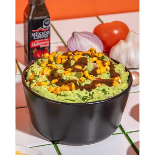 Image of Mexico Lindo Habanero Hot Sauce Xxxtra Hot | 83,200 Scoville Level | Mix of Habanero, Tatemados & Spices | Perfect for Quesadillas, Soups & Nachos | 5 Fl Oz Bottle (Pack of 1)