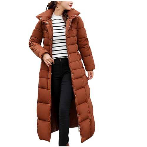 Chdirnely Lange gepolsterte Mäntel für Damen UK Maxi Puffer Jacke Frauen...
