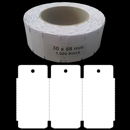 Produktbild von 500 Stechetiketten EE890 – Blanko, 24 X 36 Mm, Kartonetiketten Für Nadeldrucker