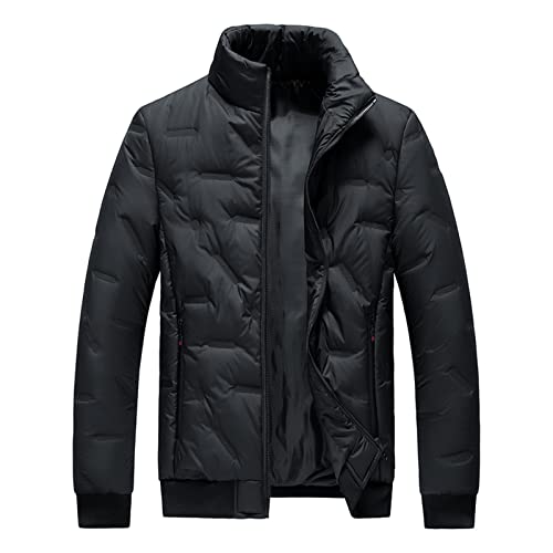 Veste homme contre le froid col montant et poche ample noire