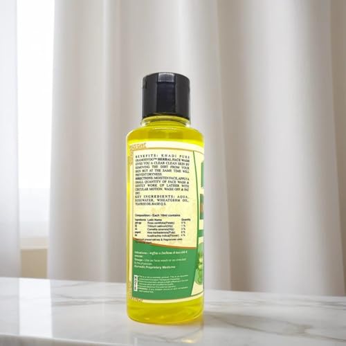 Image of Khadi Pure Herbal & Neem Tea Tree Basil Face Wash, Multicolor, 210 ml (Pack of 4)