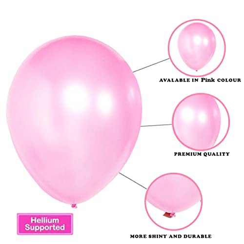 Image of Party Propz Pink And White Balloons For Decoration - 50 Pcs Pink and White Balloons for Birthday | Balloon Decorations for Birthday | Balloon Decoration Kit (Latex)