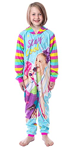 JoJo Siwa Girls' Stay Cool Zippered Sleeper Set Sleep Pajama Jumpsuit (7/8)