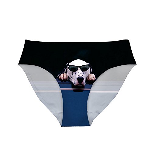Image of Dellukee Sexy Women Underwear Briefs Breathable Hipster Panty White Alpaca Print