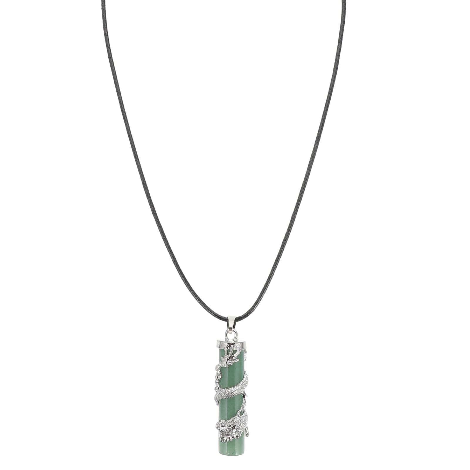 Imikeya Crystal Pendant Necklace Hexagonal Crystal Pendant Natural