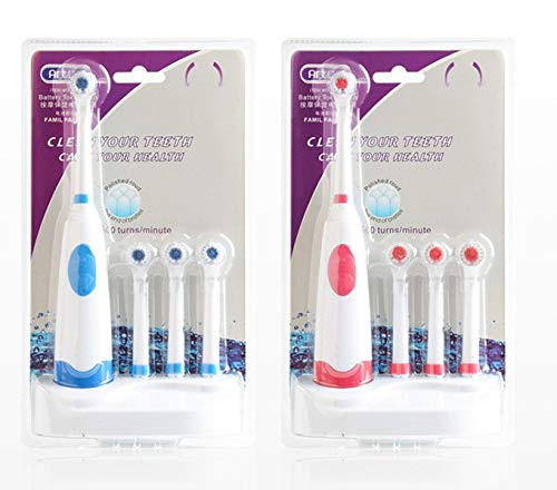 Tinffy Electric Toothbrush with 4 Brush Heads Oral Hygiene Dental Care Accessories (Blue)
