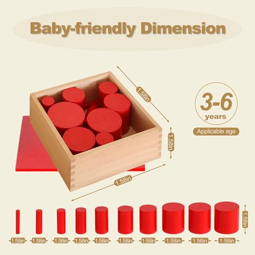 Image of MONTESSORI OUTLET Knobless Cylinders (Set of 4) for 3-6 Years Montessori Education at School and Home