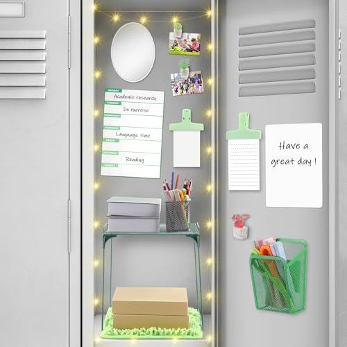 TecUnite Locker Accessories Kit,14 Pcs Storage Organizer,Green,Plant Style — view 2