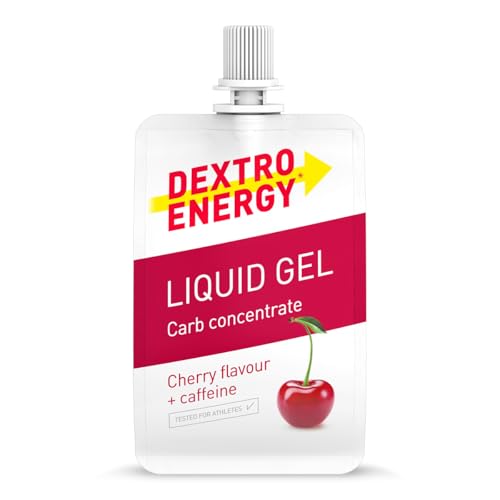 Dextro Energy Liquid Gel Cherry + Caffeine - 18x60ml (18er Pack) - High Carb Energy Gel zur schnellen Kohlenhydrate Versorgung und Koffein Zusatz – Bild 4