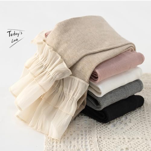 Tights, Girls Cotton Leggings Lace Trim Decor Kids Tights for Spring and Autumn Soft & Comfortable Baby Bottoming4