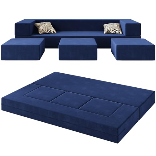 Vivaadecor 80'' Velvet Folding Bed Couch