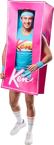 Rubies Men's Ken Barbie Life Size Doll Box Adult Costume, Pink, One Size, for Themed Parties and Halloween
