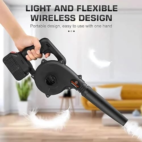 Image of Hydro Blow Cordless Air Blower & Vacuum 2-in-1 | Portable Battery Powered Handheld with Variable Speed | Multipurpose Leaf Blower for Gardening, Car & Dust Cleaning
