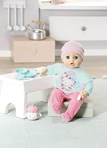Zapf Creation Baby Annabell Lunch Time Toy Set for 43 cm Doll - Cute Sheep Theme - Easy for Small Hands, Creative Play Promotes Empathy & Social Skills, For Toddlers 3 Years & Up