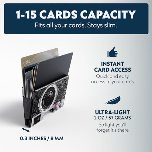 Image of Printed Aluminum Wallet for Men - Slim Money Clip & Card Holder with Tactile Selective Varnish, Focus, Modern