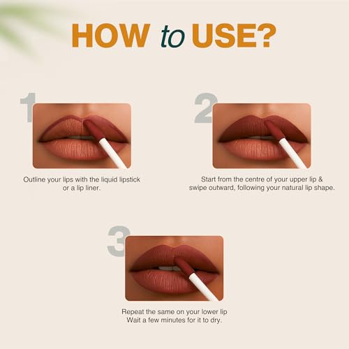 Image of Nourish Mantra's Masoom Pink Lipstick (3.5ml) / Creamy Matte Liquid Lipstick with SPF /Water Proof /Smudge Proof /Transfer Proof /Long Lasting /Suits All Skin Tones