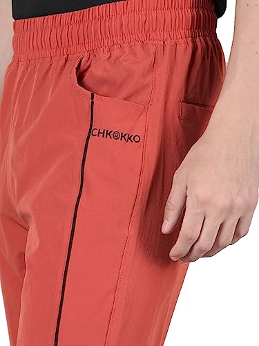 Image of CHKOKKO Men's Regular Fit Mid Rise Solid Sports Running Gym Track Pant Lower With Pocket