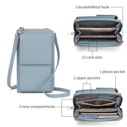 Image of SENDEFN Small Crossbody Cell Phone Purse for Women Leather Cellphone Bags Wallet Purses with Multi Card Slots