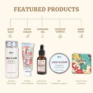 Giftsforwomenbfflovegiftsetforwomen5pcscherryblossomspasetbirthdaygiftsforwomenwithmassageoilscentedcandlebathsaltshandcreamchristmasgifts Urban Country Home Decor Gifts for women bfflove gift set for women 5pcs cherry blossom spa set birthday gifts for women with massage oil scented candle bath salts hand cream christmas gifts urban country home decor