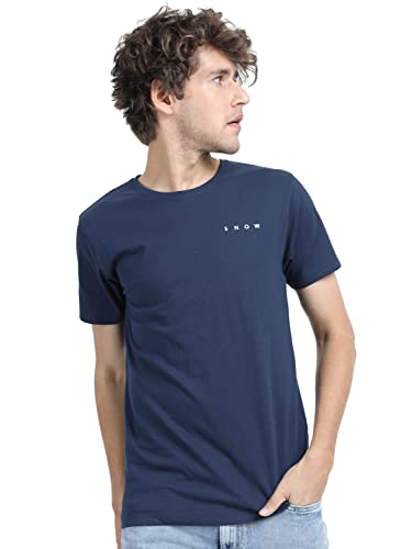 Image of KETCH Men Cotton Slim Fit Printed Half Sleeve T-Shirt