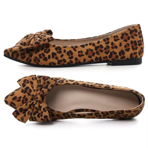 Image of Stunner Womens Flats Fashion Pointed Toe Bowknot Ballet Flats Cute Slip On Dress Flats Comfortable Party Wedding Flats2