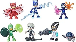 PJ Masks Hero and Villain Figure Set Preschool Toy, 7 Action Figures with 10 Accessories, Ages 3 and Up