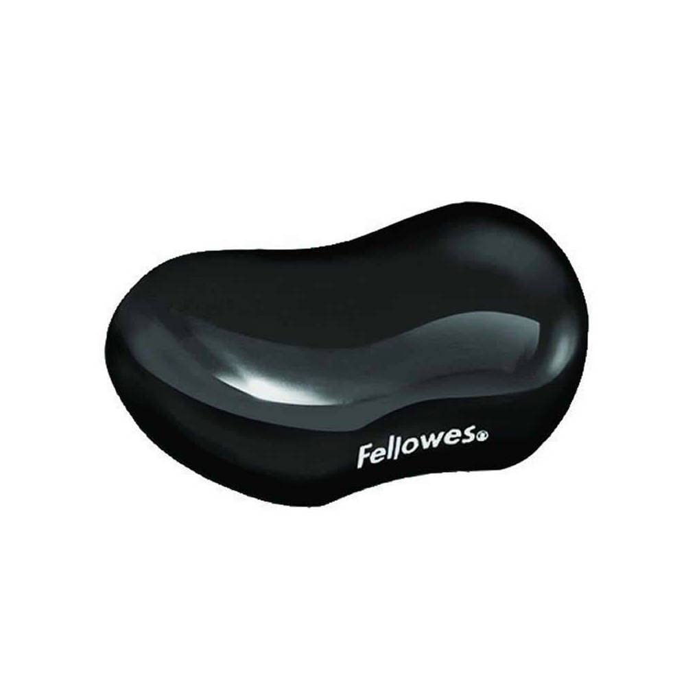 Fellowes Wrist Rest - Crystals Gel Wrist Rest with Non Slip Rubber Base - Ergonomic Mouse Mat Wrist Support, Keyboard Wrist Rest for Computer, Laptop, Home Office Use - Black