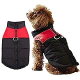 WELLXUNK® Abrigo De Invierno para Perro, Abrigo Perro Impermeable, Mascota Chaleco de Cremallera, Chaqueta de Invierno para Perros, Ropa para Mascotas Invierno Chaleco Caliente Chaqueta (L)