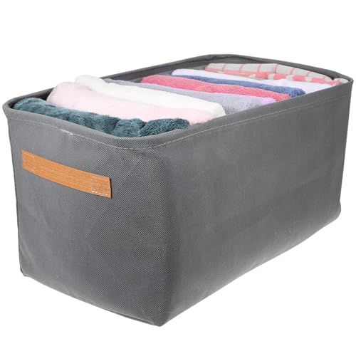 JOINPAYA Organizador de Ropa para Armario 3 Unidades, Cajas de Tela Asa Reforzada para Almacenamiento de Prendas en Dormitorio y Vestidor, Medidas 48X28X25 CM