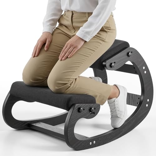 VEVOR Ergonomic Kneeling Chair, Wooden Posture...